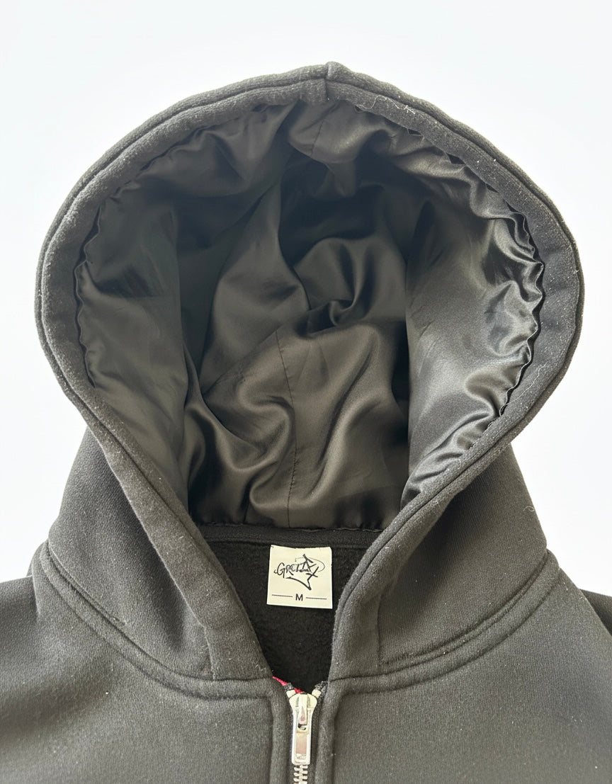 GREZZE Genesis - Satin-Lined Embroidered Hoodie